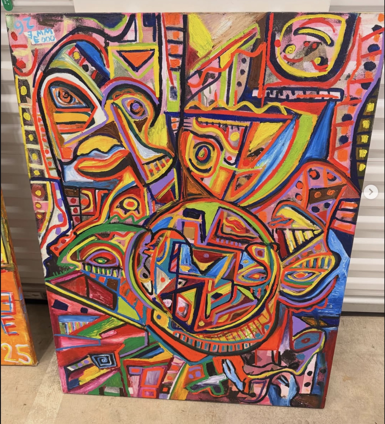 Block Party, oil on canvas, 91 x 122 cm