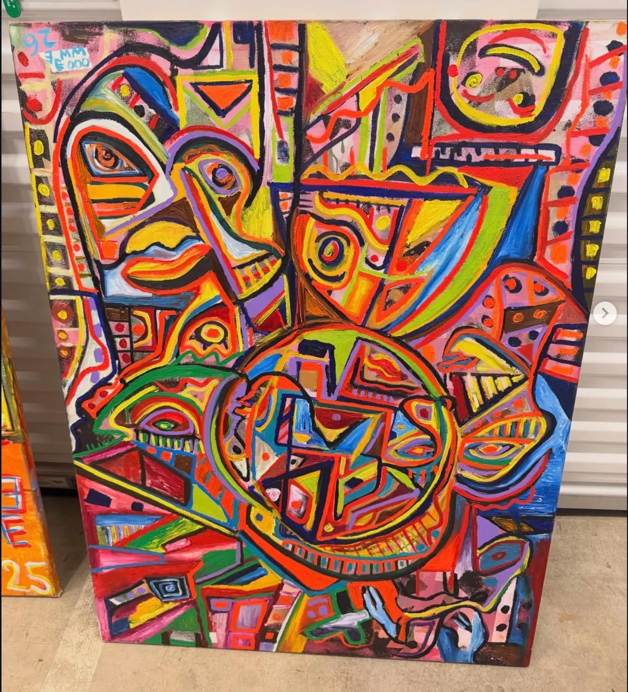 Block Party, oil on canvas, 36 x 48 in / 91 x 122 cm