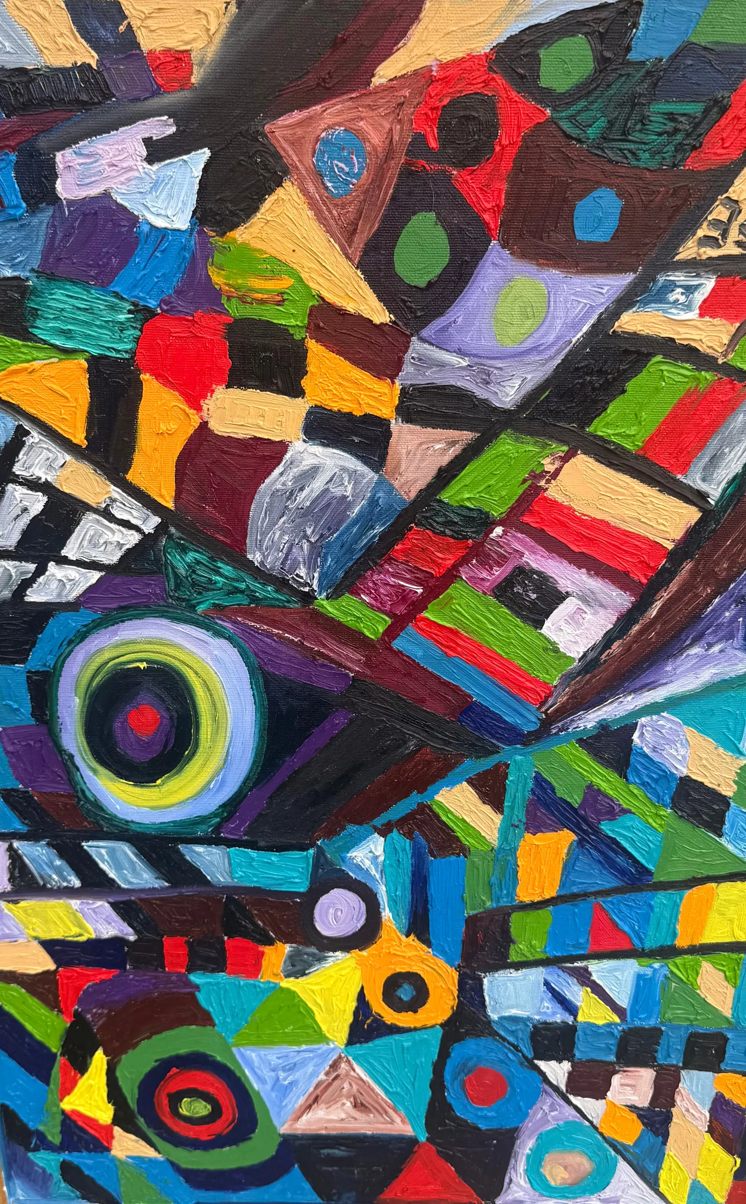 Untitled (Checkerboard), oil on canvas, 20 x 32 in / 51 x 81 cm
