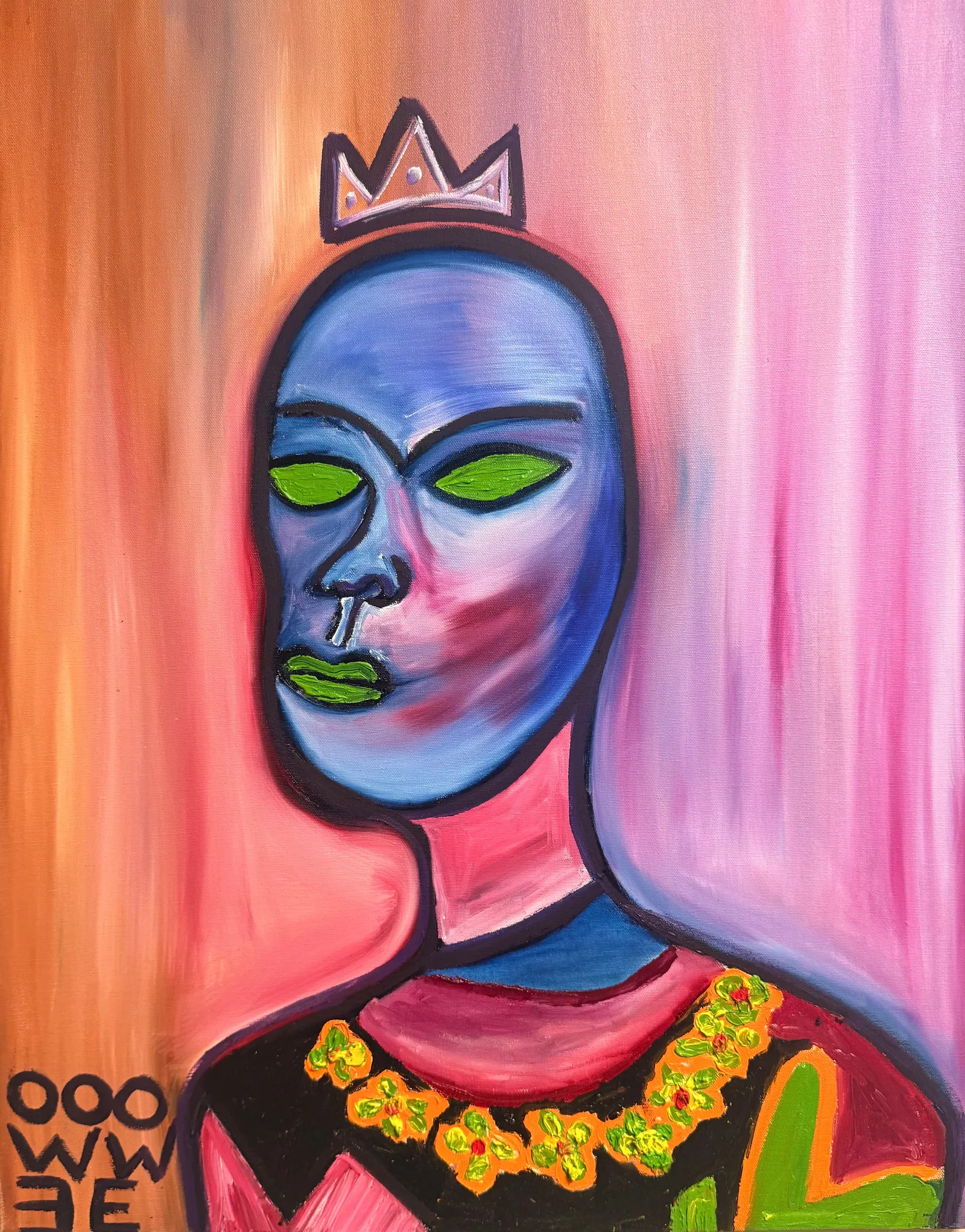 Untitled (Crown), oil on canvas, 24 x 30 in / 61 x 76 cm