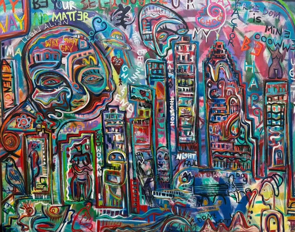 Freedom Is Mine, acrylic on canvas, 30 x 24 in / 76 x 61 cm