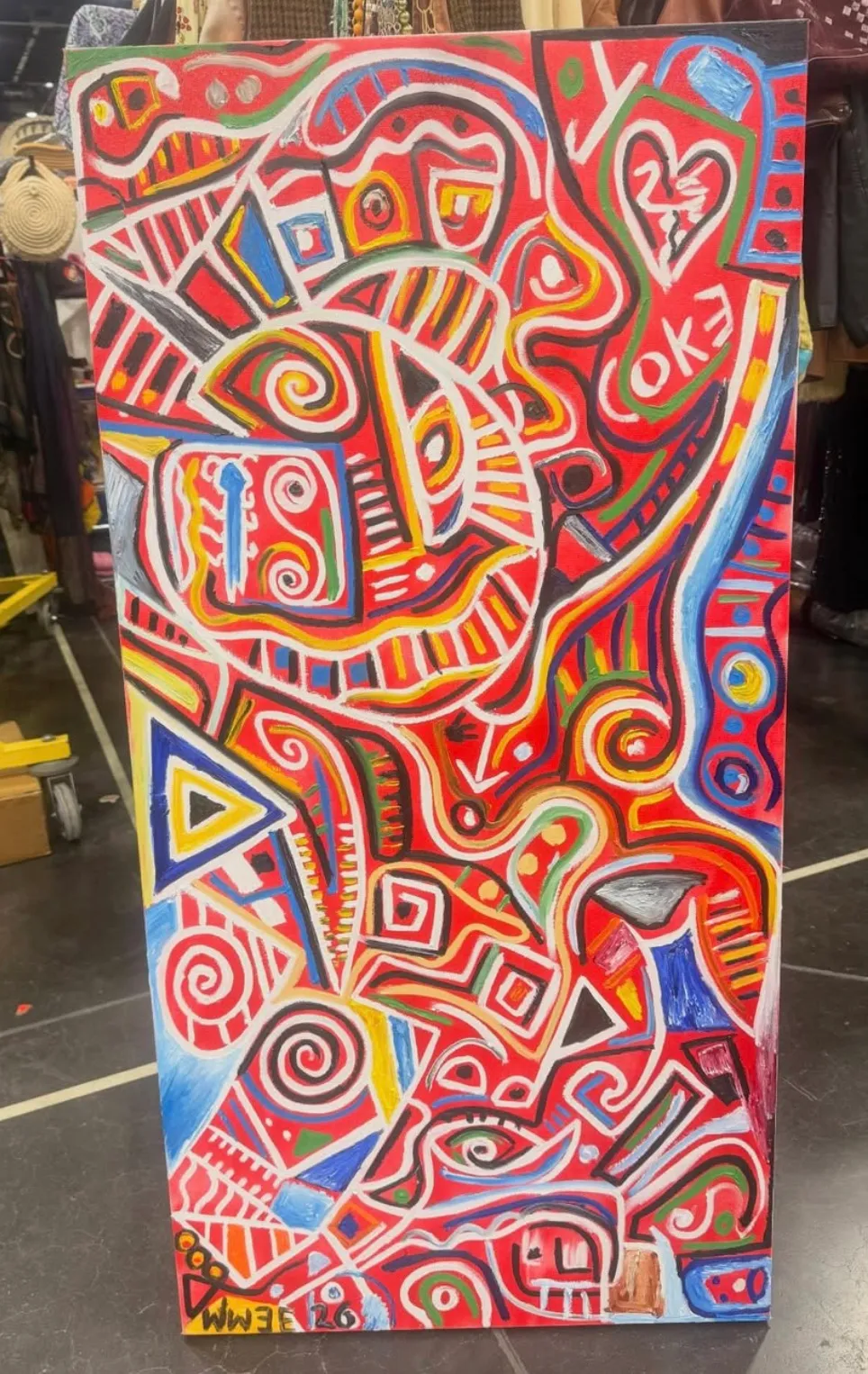 Red Maze, oil on canvas, 24 x 48 in / 61 x 122 cm