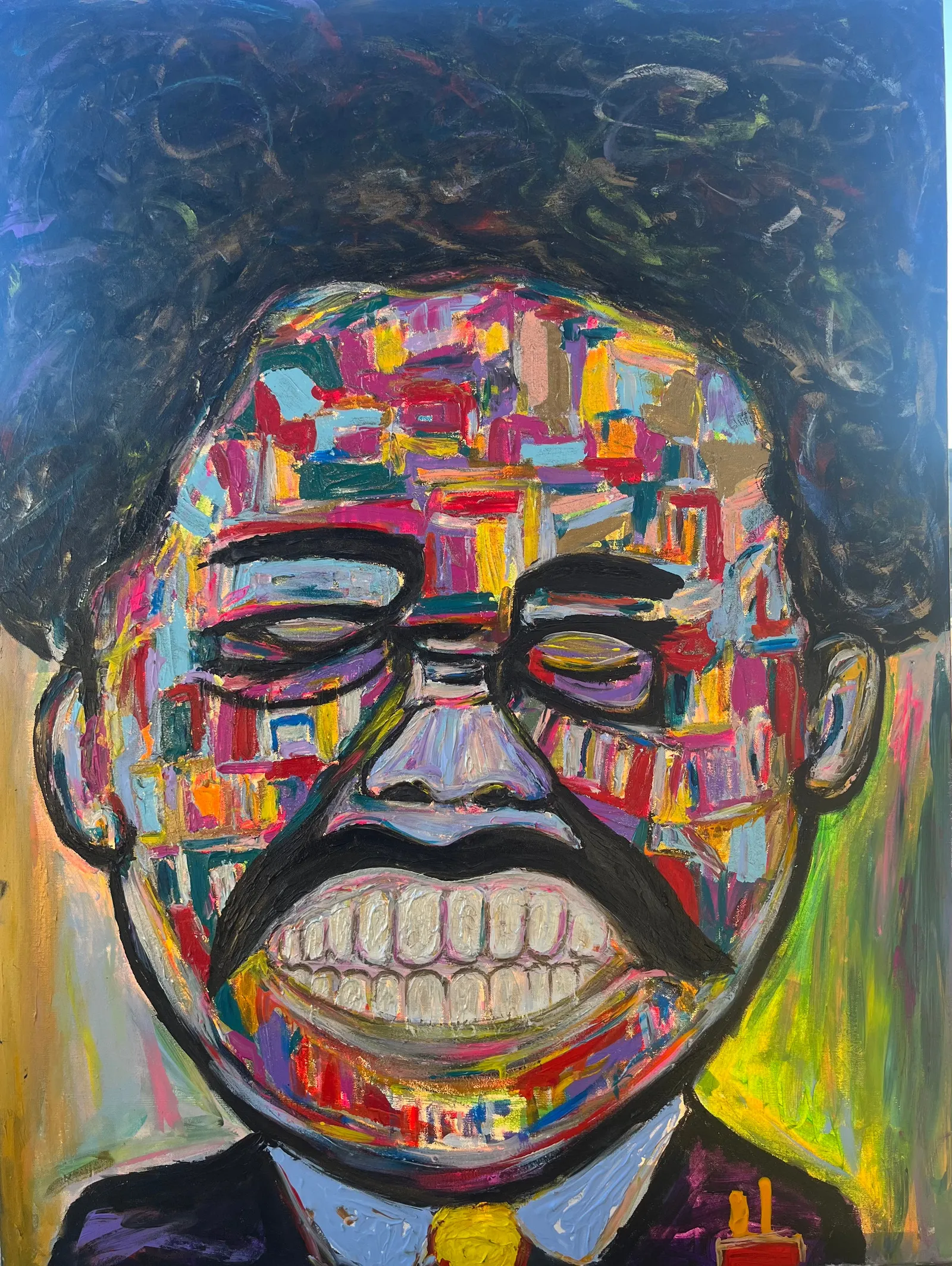 Untitled (Suit and Smile), oil on canvas, 24 x 32 in / 61 x 81 cm